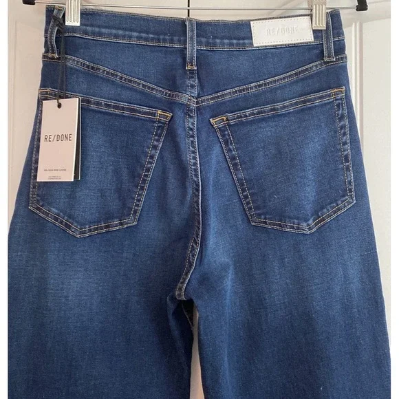 RE / Done‎ NWT 90s High Rise Loose Jeans in Deep Faded Blue Women's Size 26 NEW - Picture 5 of 12